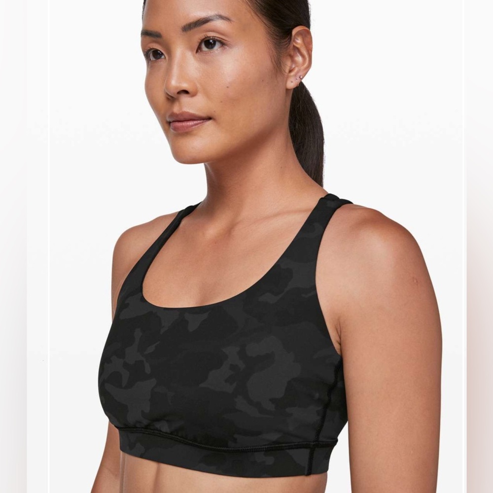 Lululemon Energy Bra Incognito Camo Multi Grey - Picture 1 of 6